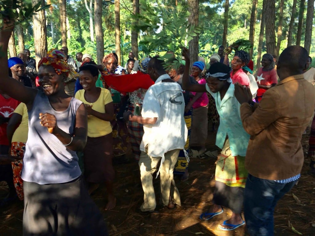 Group of African women celebrating