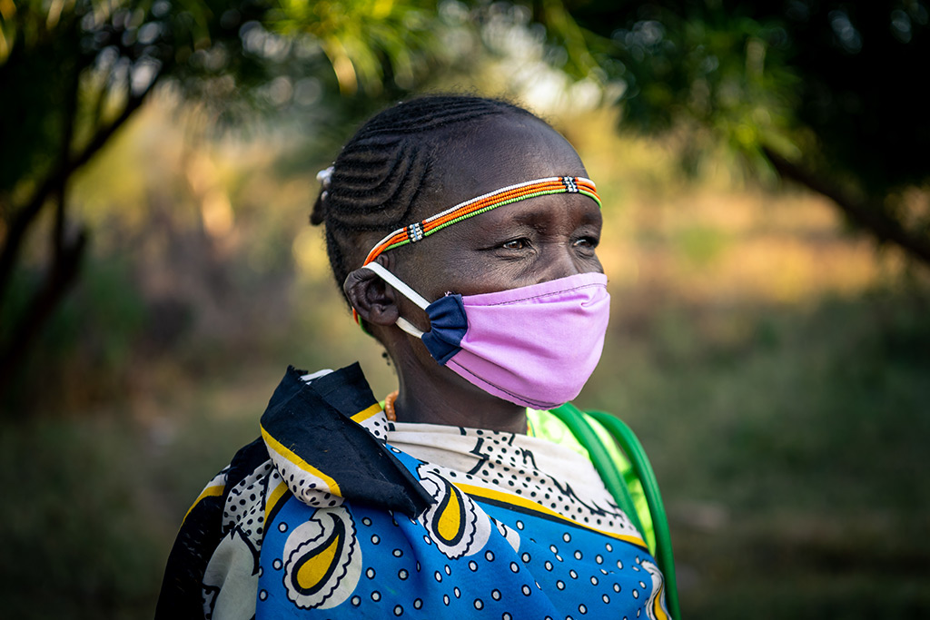 Woman in mask