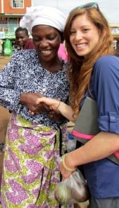 Harriet Nafula, Village Enterprise business owner, and Leah Newman