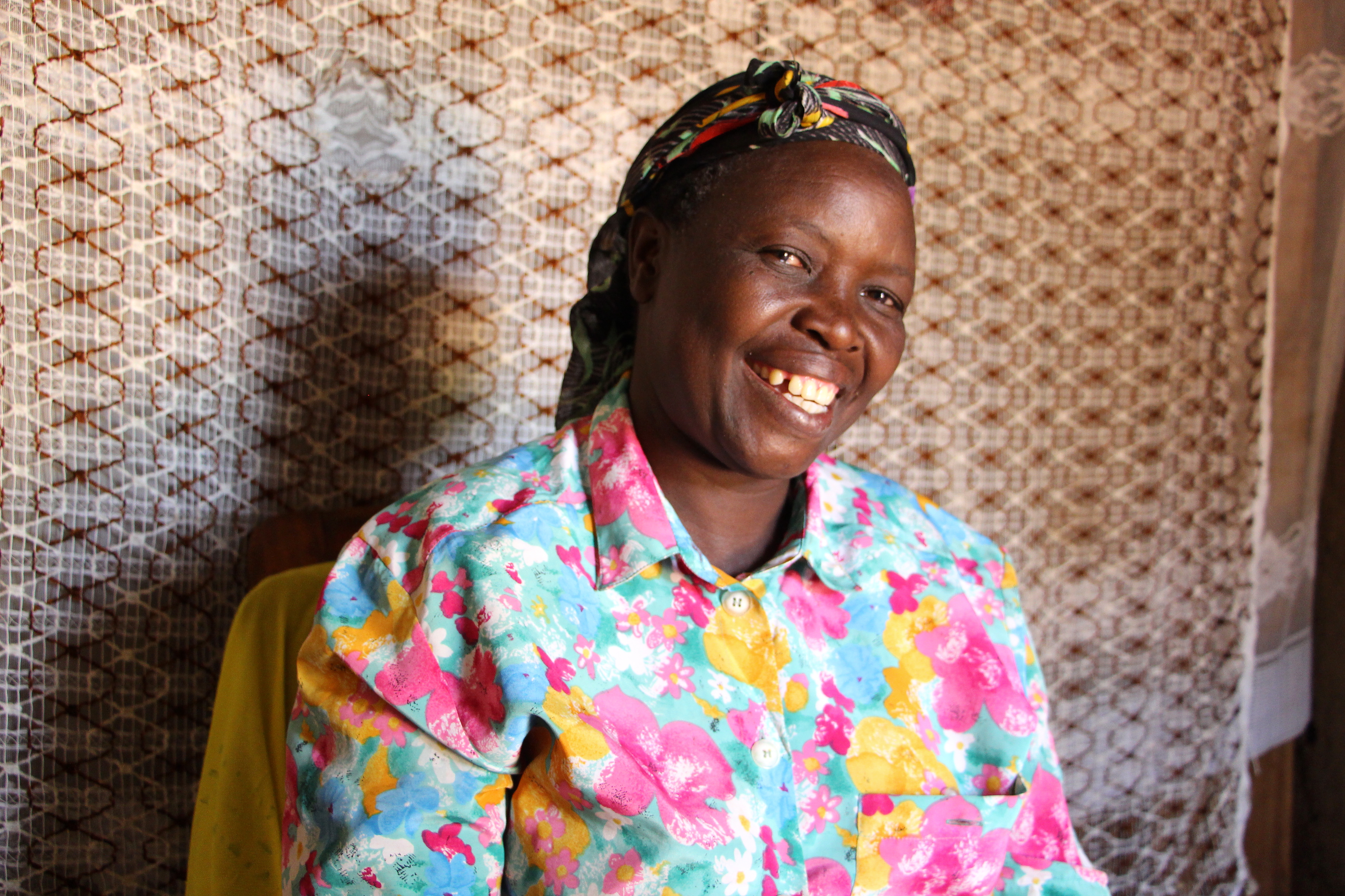 Catherine Mkangula, Village Enterprise business owner in her home in Chukura, Kenya.