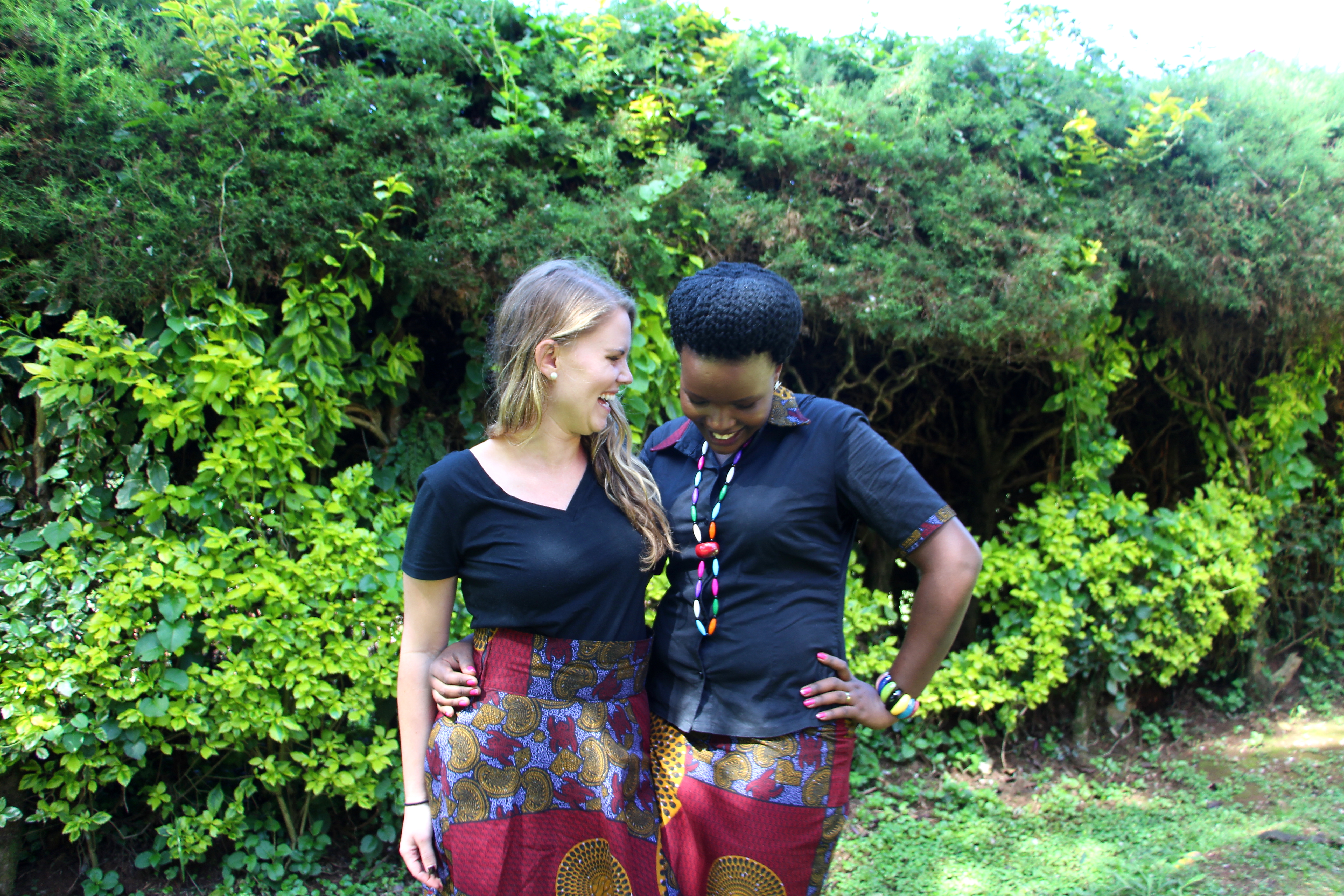 Heidi Graves and Cissy Nakayimba laughing