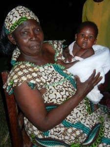 African woman and her baby