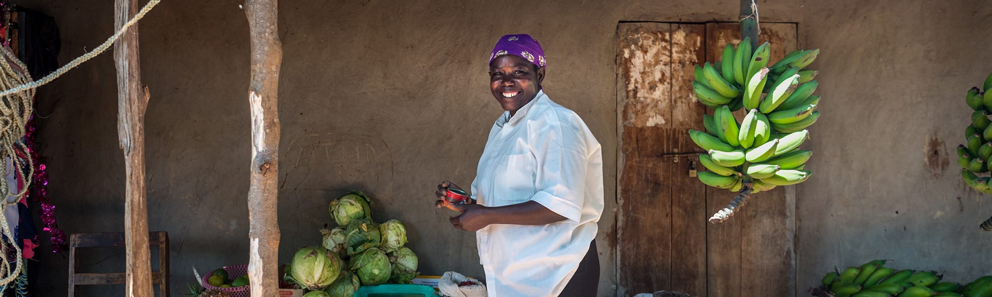 Woman standing at the market